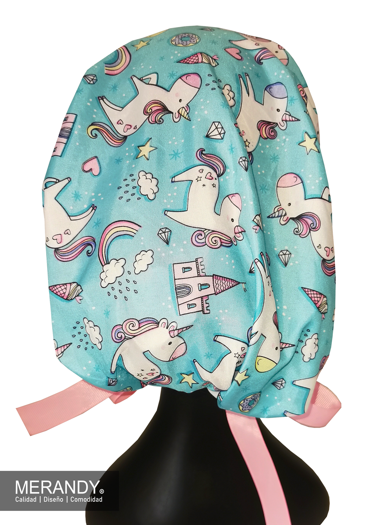 Cofia Unicornios Azul