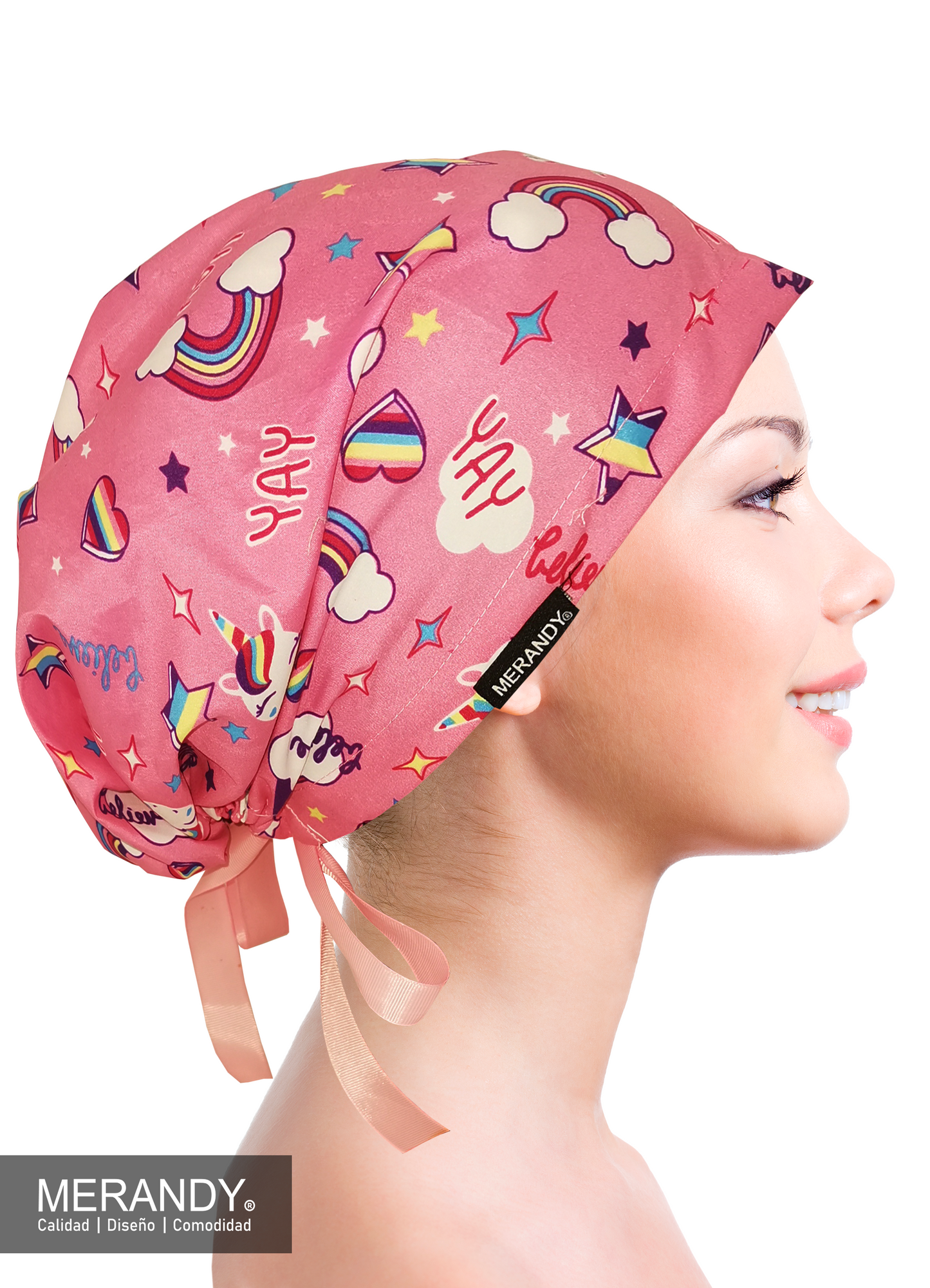 Cofia para Dama Antifluído Unicornios Rosa