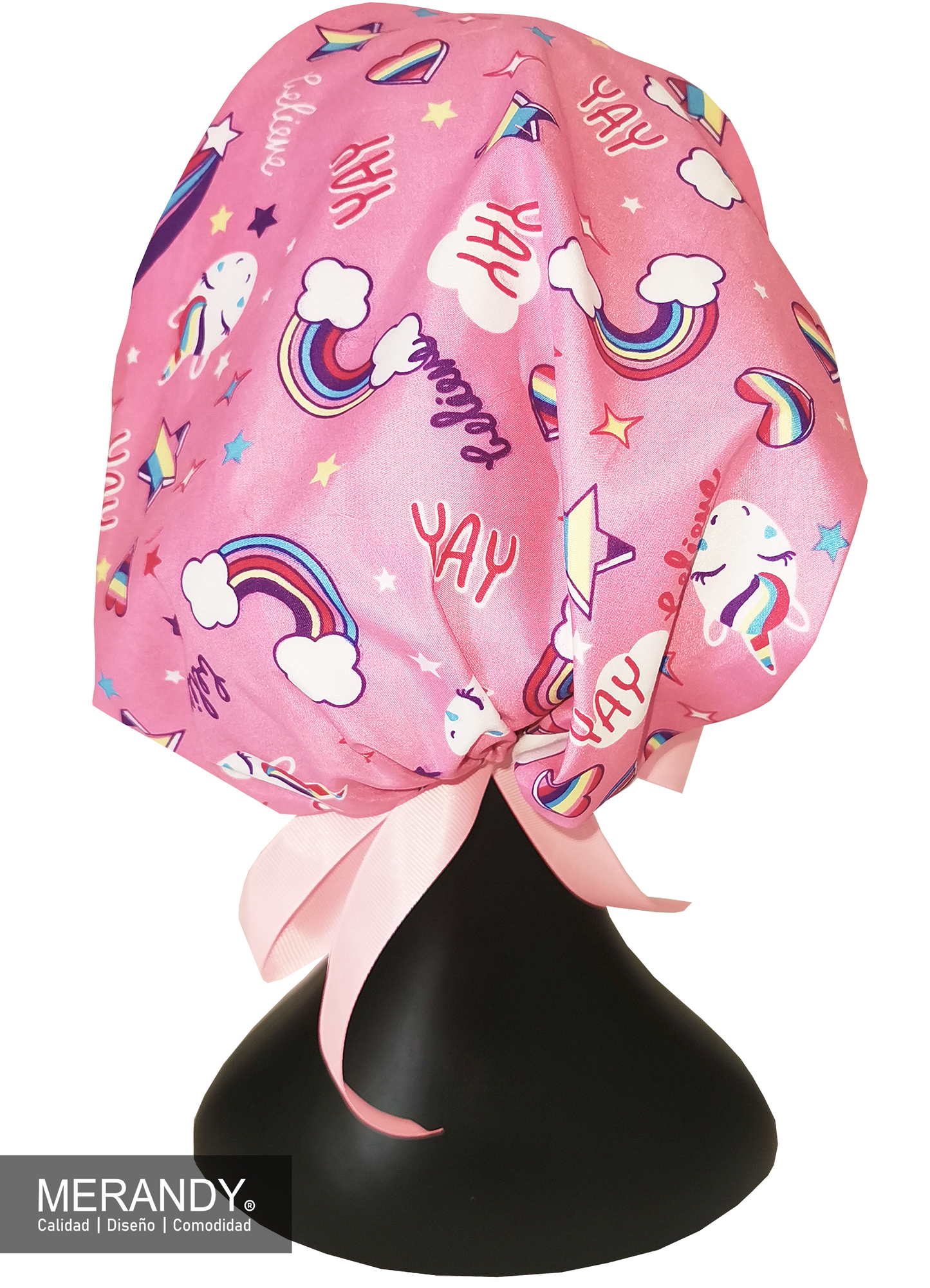 Cofia para Dama Antifluído Unicornios Rosa