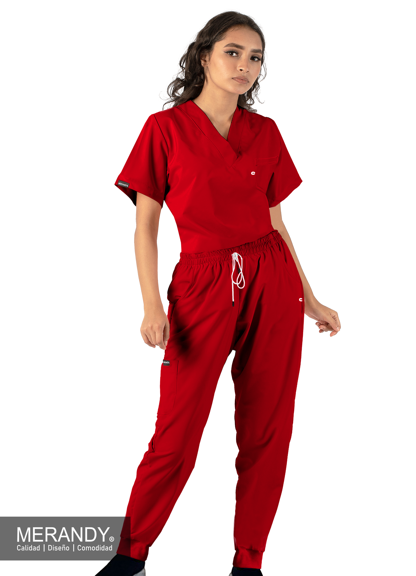 Scrub Chicago Dama Rojo