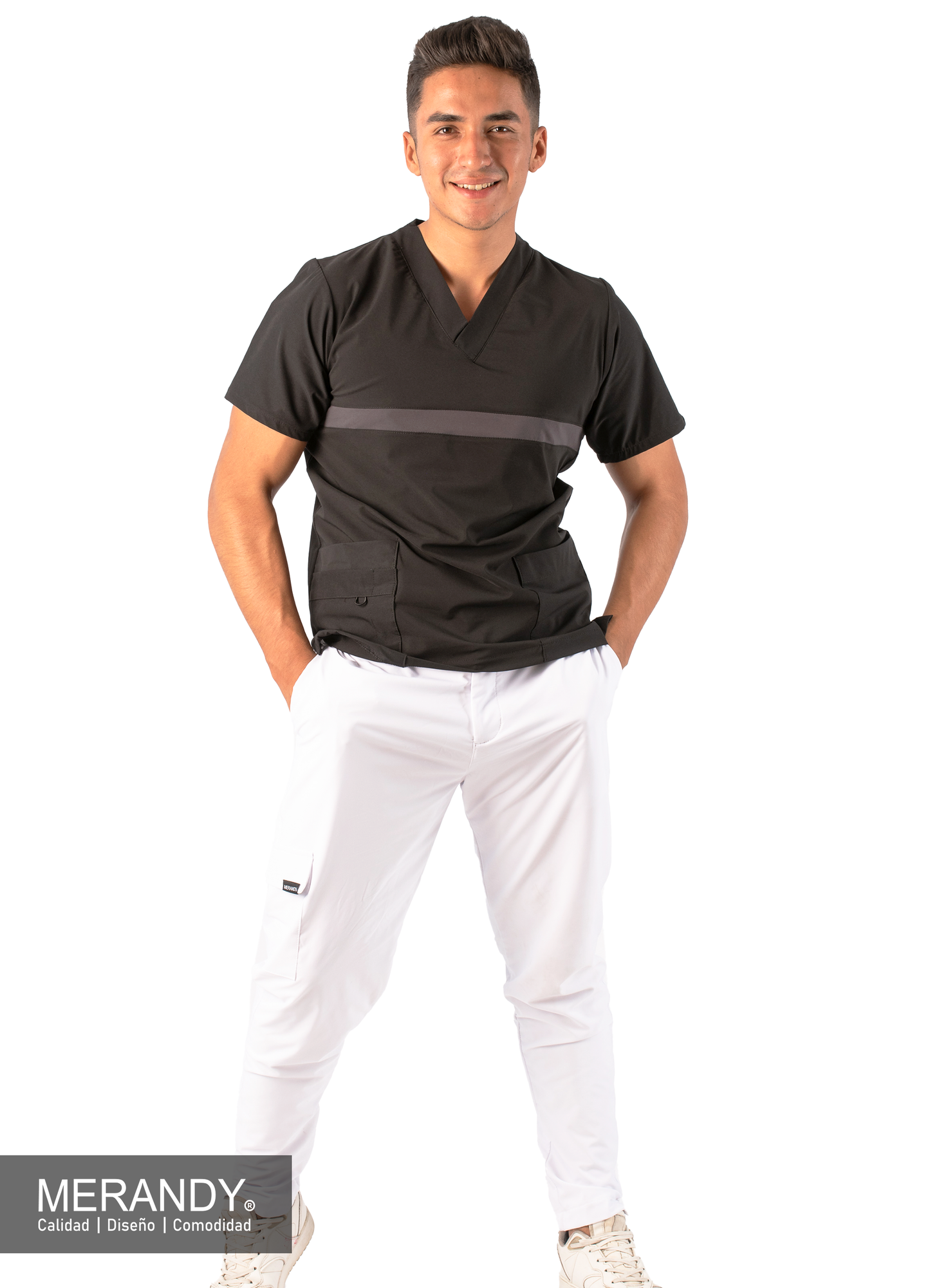 Scrub Tricolor Antifluido Caballero